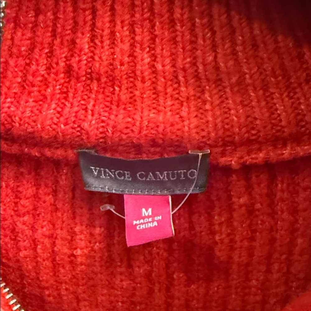Vince Camuto Half-Zip Pullover Ribbed Knit Sweater size Medium - Picture 4 of 8